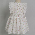 Wholesale cotton fabric floral girls princess dress